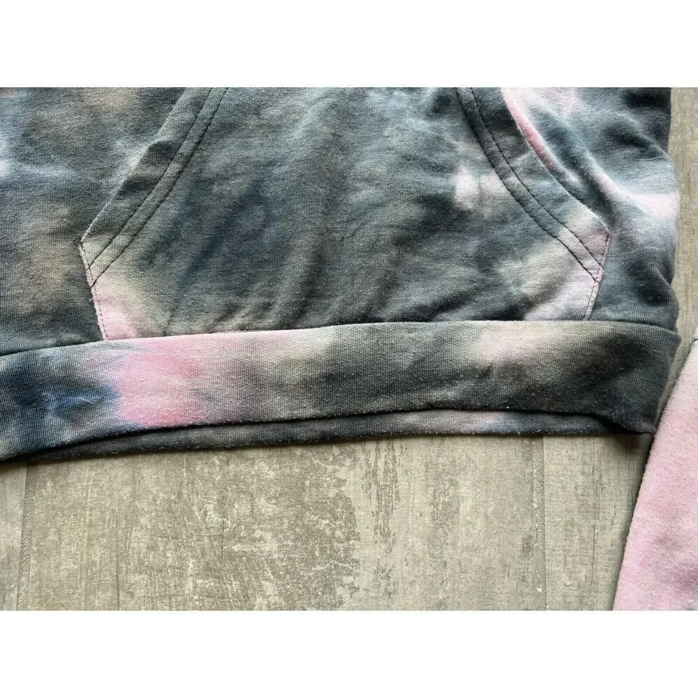 Toddler Girl Heart Tie Dye Hoodie & Jogger Pants Tracksuit 2 Piece Outfit Set 2T
